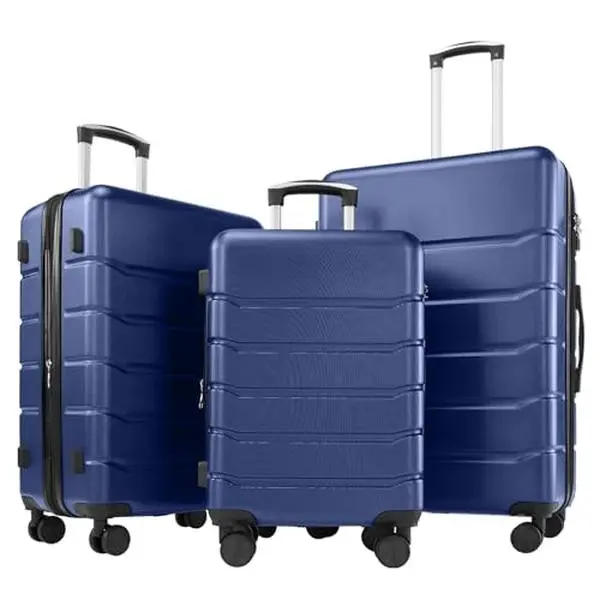 Travel Luggage, 20"/24"/28" Hardshell ABS Suitcase with Double Spinner Wheels, Lightweight Expandable Rolling Luggage with TSA Lock, Hardshell Abs Luggage