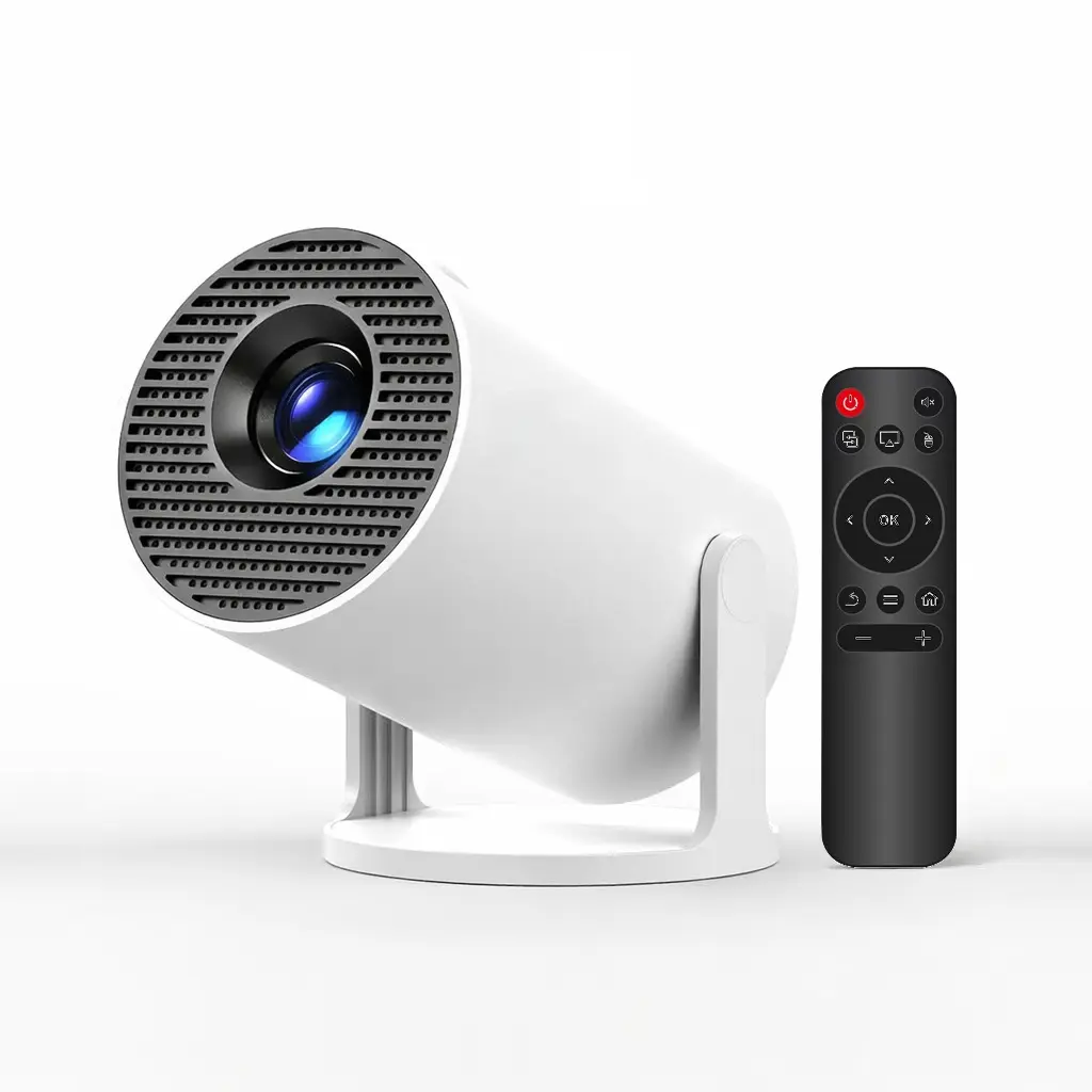 Smart Projector HY300Pro+ with 4K Decode 290ANSI Auto Keystone Correction Built-in 5W speaker Dual WiFi6 Wireless BT5.4 Android 14 Native 1280*720P