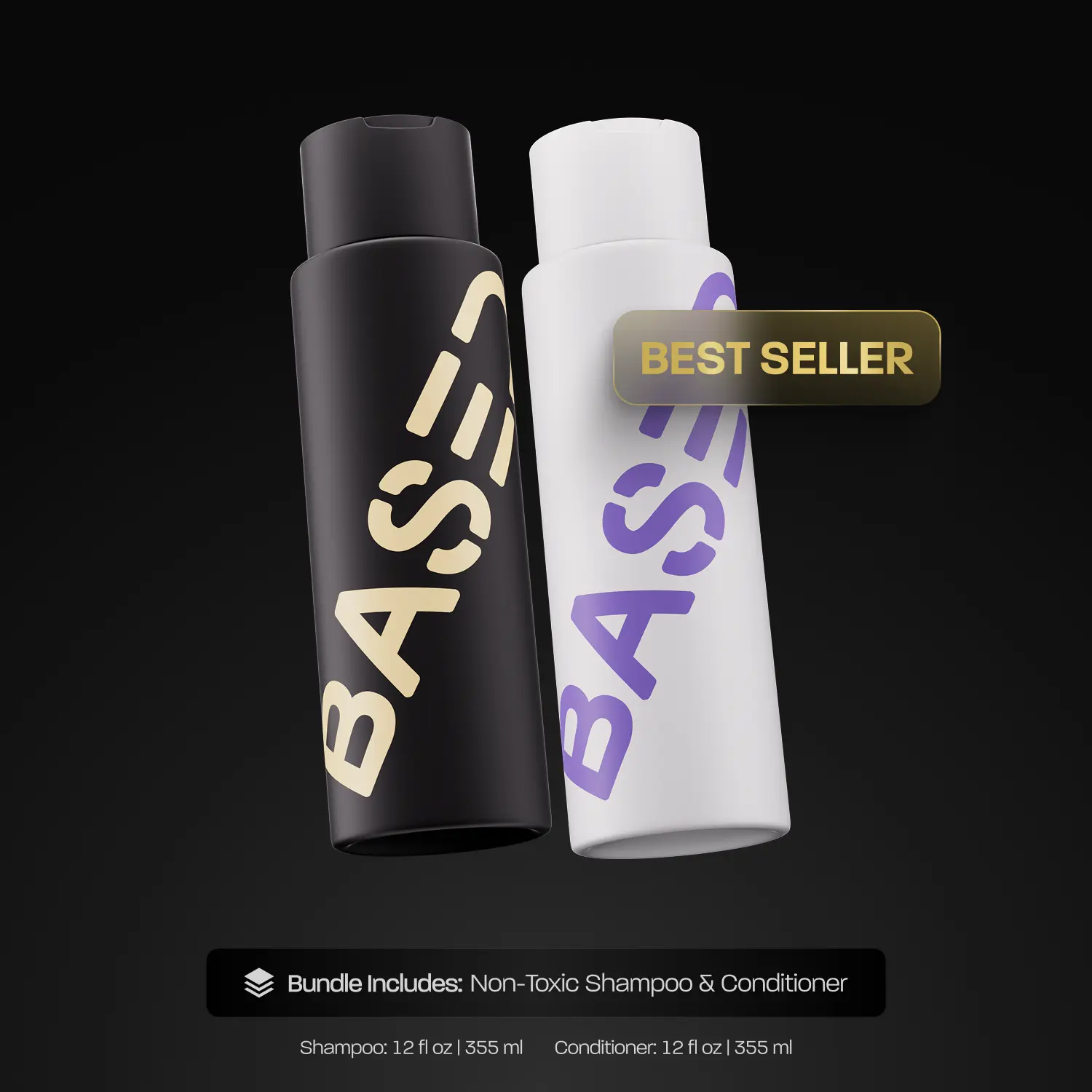 Shower Duo | Shampoo + Conditioner | Deep Clean, Hydrates, Soothes Scalp, Boosts Volume | Fresh Peppermint | Premium Non-Toxic Formula | 12oz Each