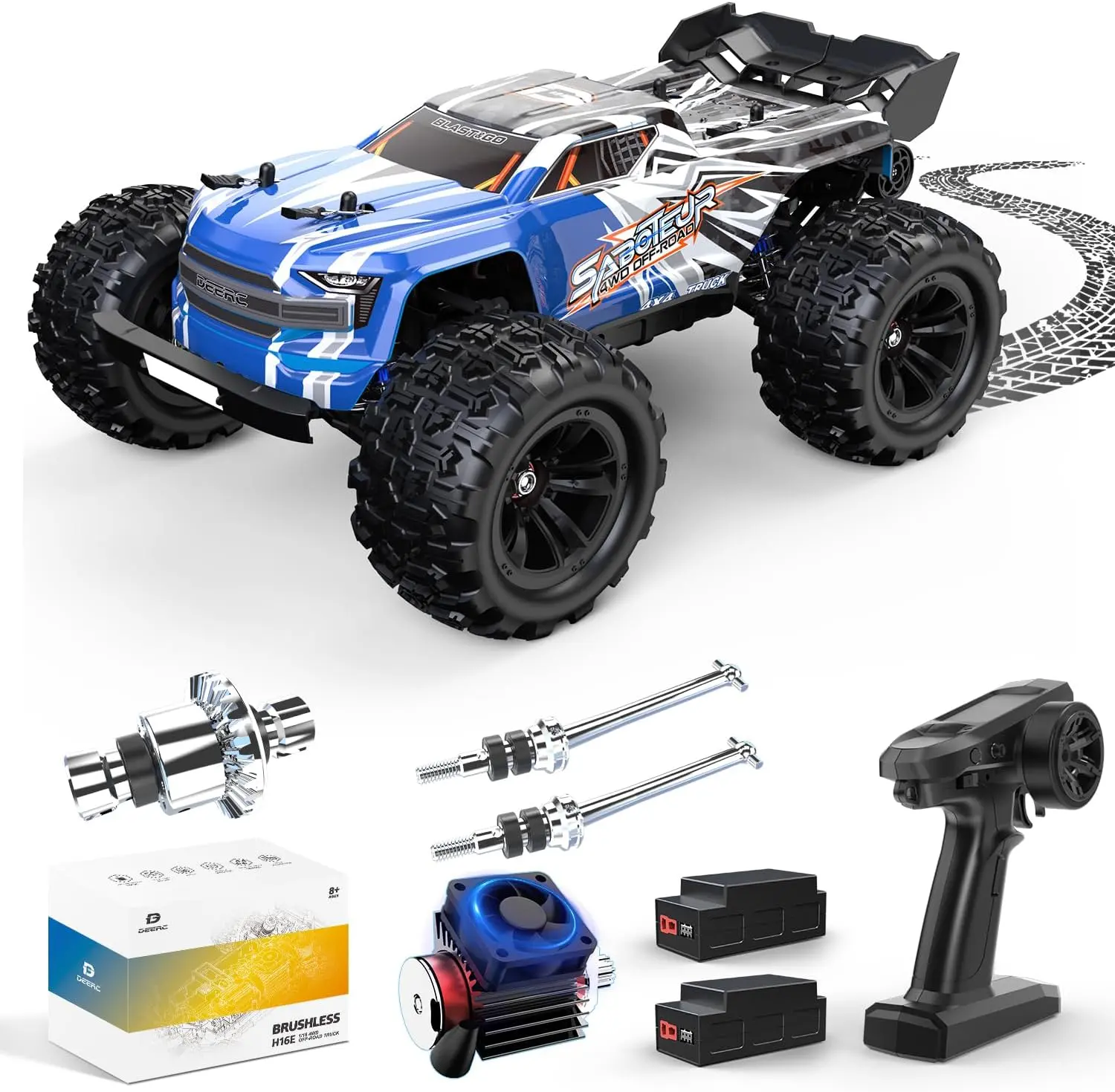 H16E Brushless Extreme High Speed RC Truck, Max 70kph