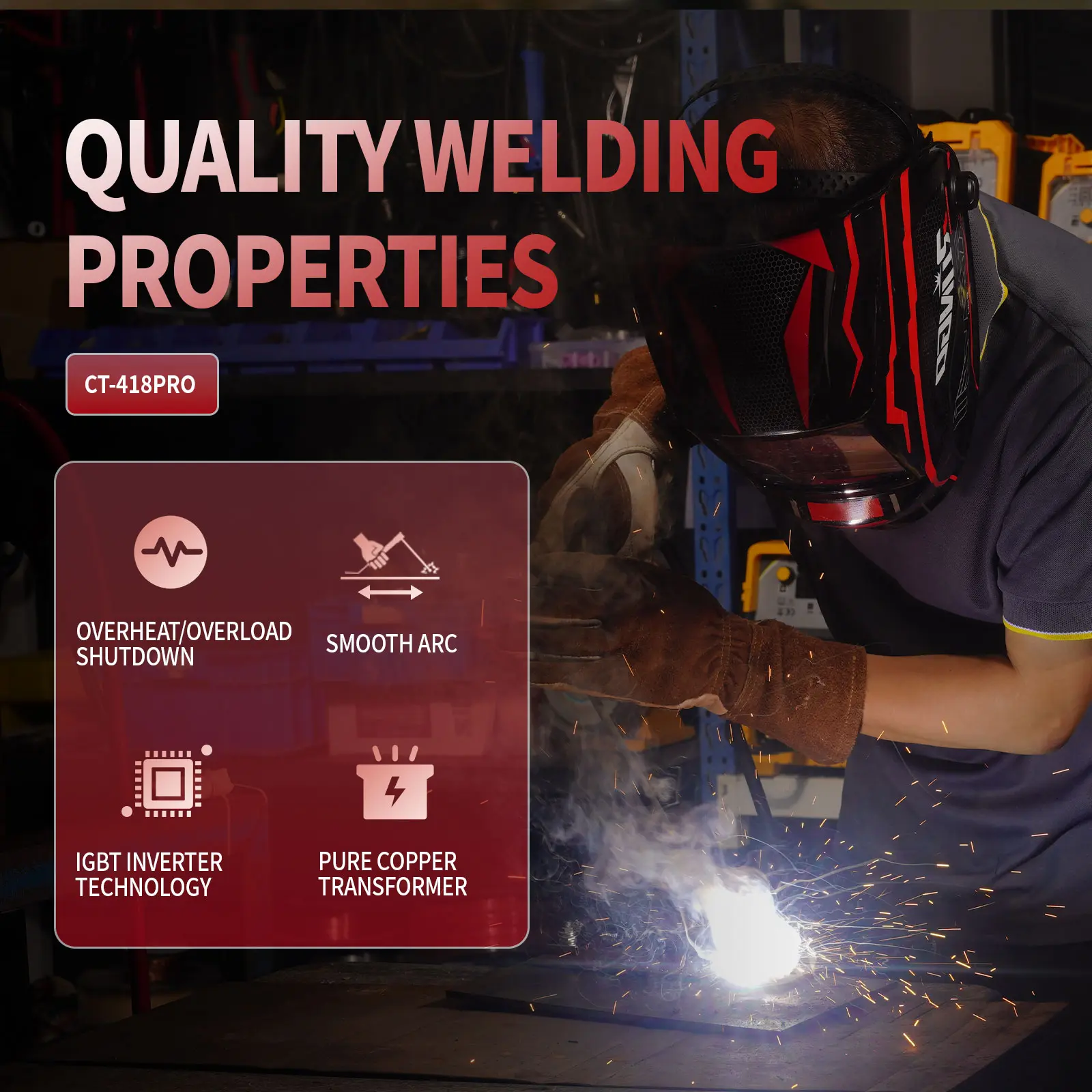 5-in-1 Multi-Process Welder & Plasma Cutter, 110V/220V Dual Voltage with LED Display