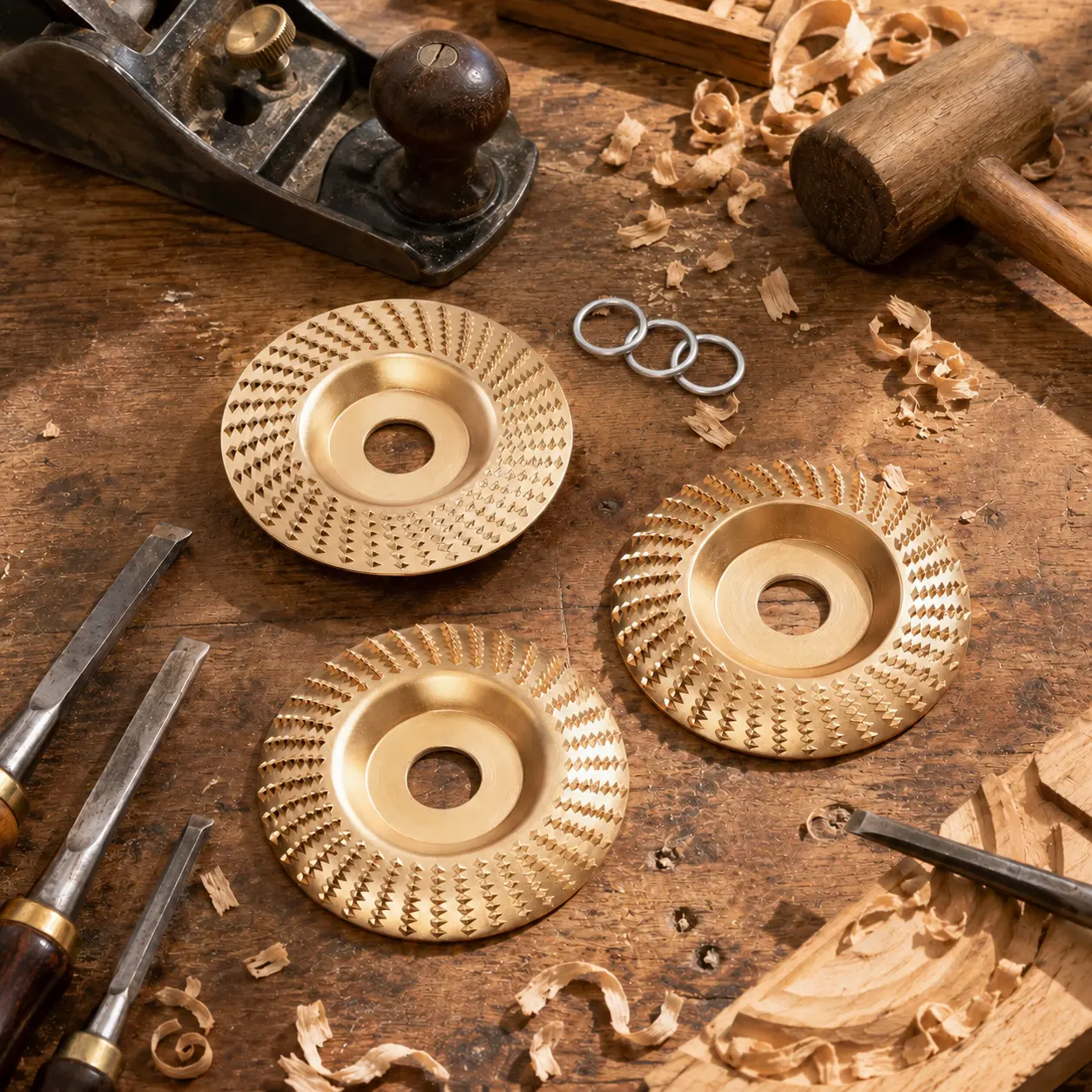 3PCS Heavy Duty Wood Cutting Wheel & Multi-Purpose Buffing Disc – Fast Material Removal & Mirror Finish for DIY & Contractor