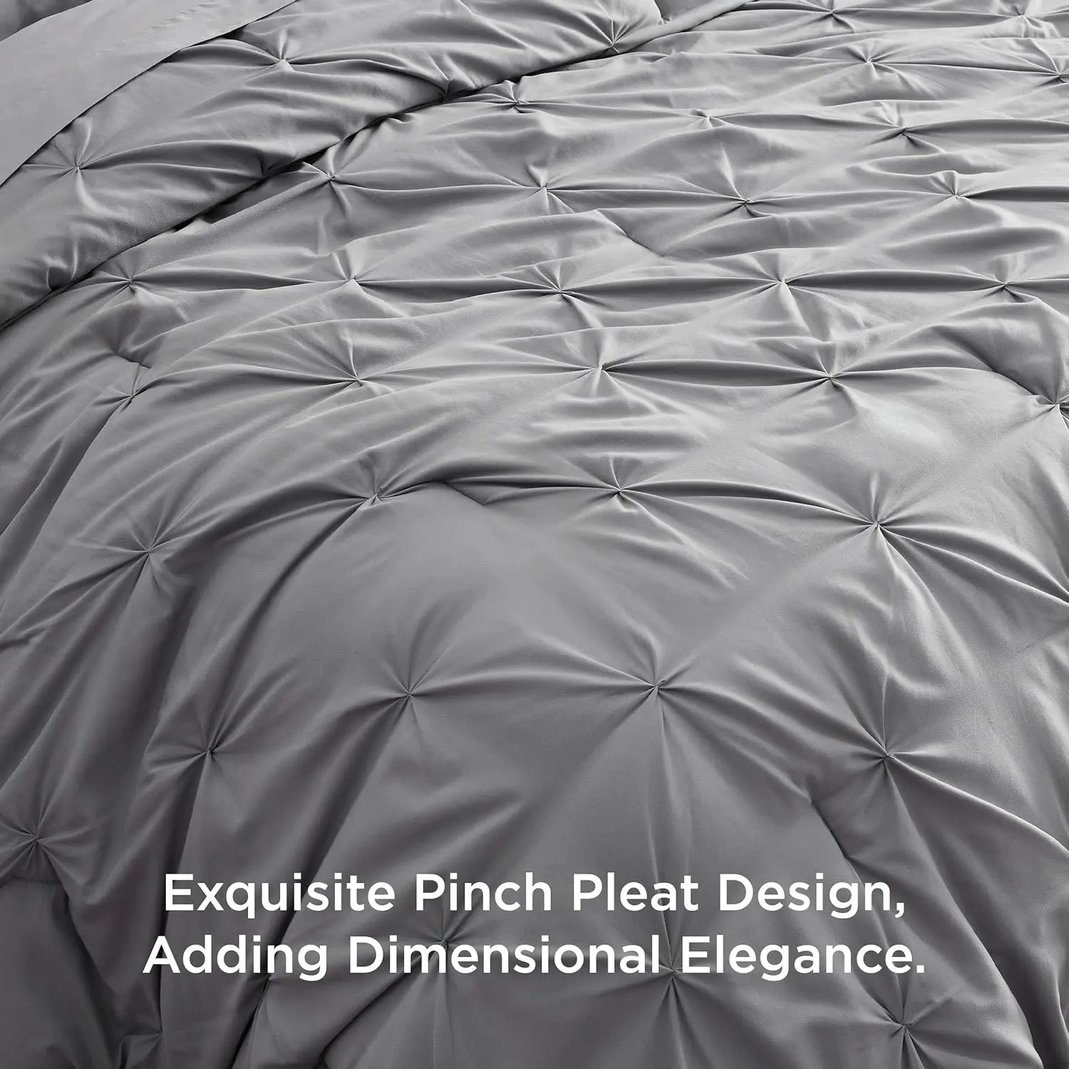 Soft Pintuck Comforter Set – 4/7 Piece Ultra-Soft All-Season Bedding Set with Elegant Hotel-Style Design