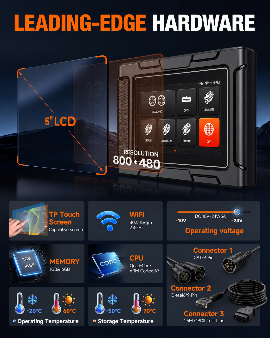 HD3400 Pro Heavy Duty Truck Scanner