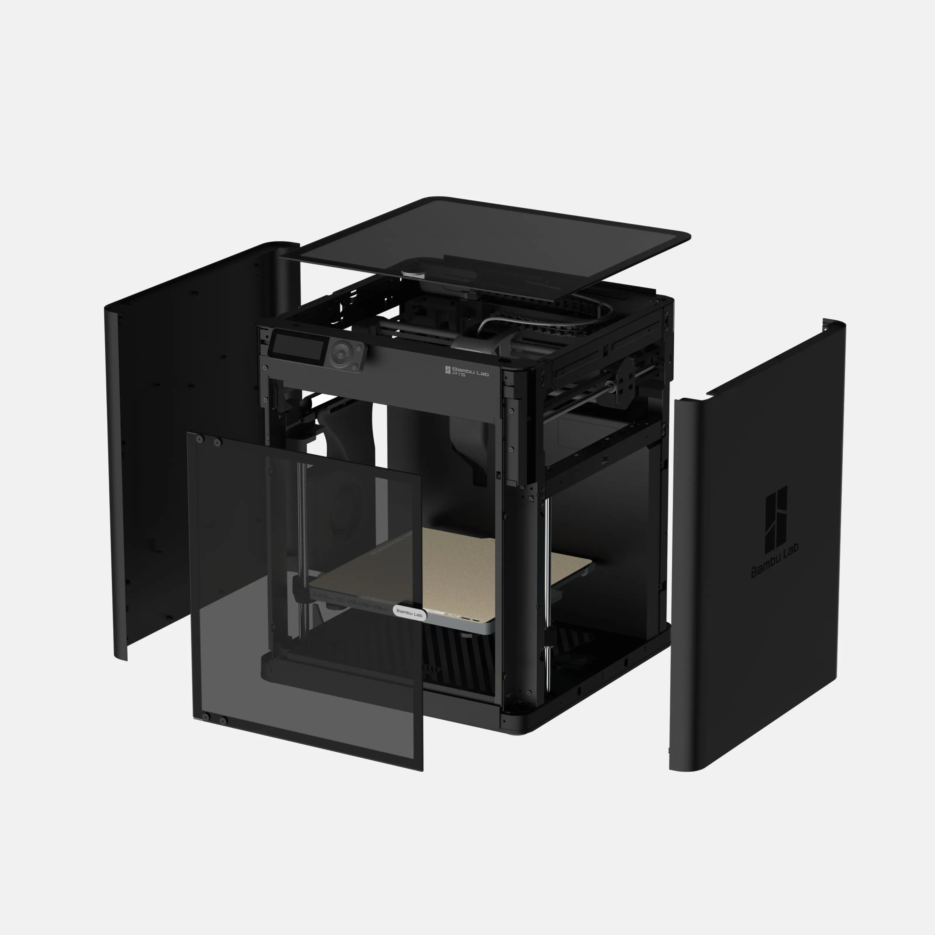 3D Printer, P1S Combo (with AMS), Support Up to 16 Colors/Multi Materials, 500mm/s Fast Printing & High Precision, CoreXY & Auto Bed Leveling, Ready-to-Use FDM 3D Printers Large Print Size
