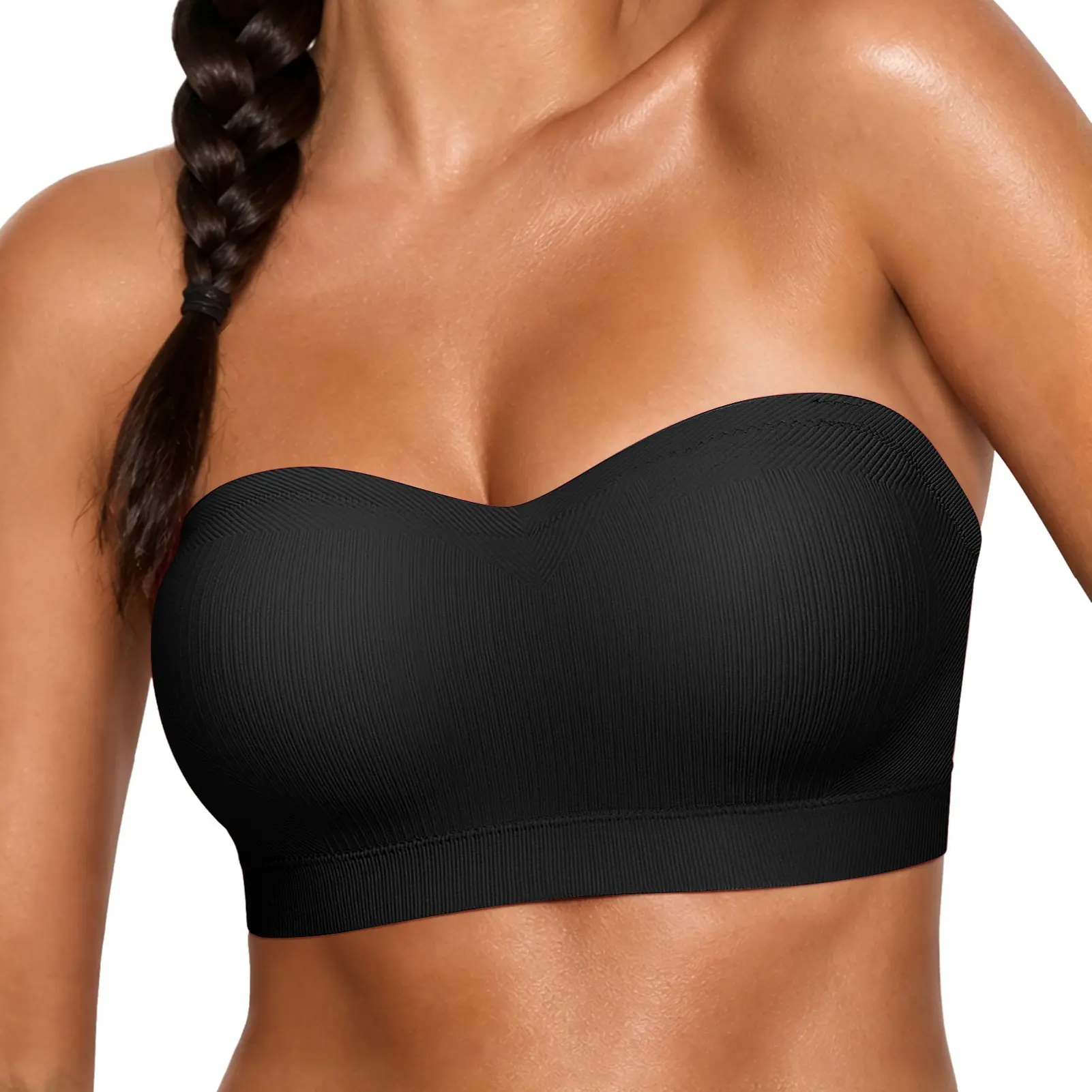 Stays Put Bandeau Bra, Strapless Bra Wireless Seamless Comfort Day