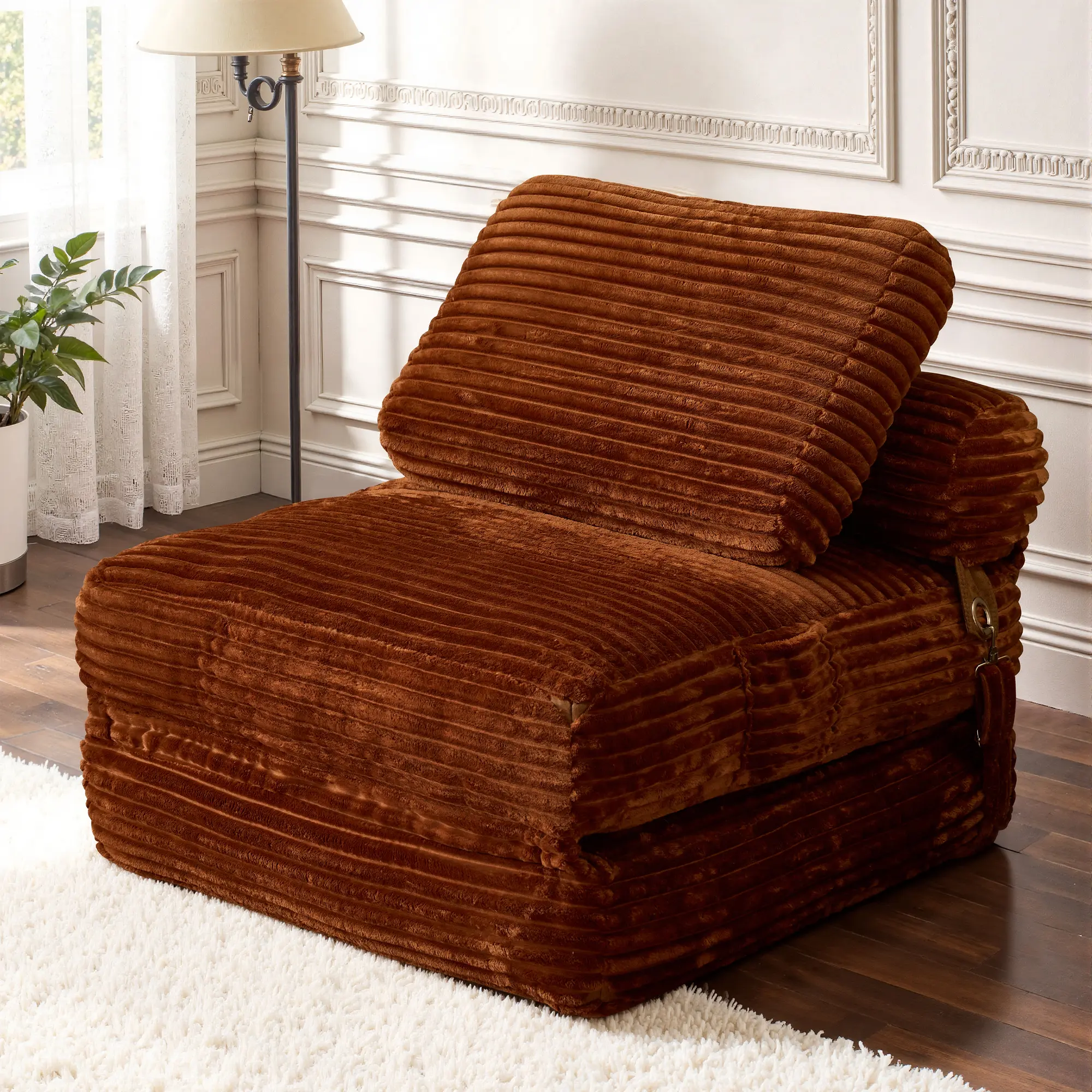 Foldable Cloud Sofa Bed,Convertible Sleeper Chair with Pillow Foldable Mattress with Back Support, Portable Fold Out Chair Bed Comfy Floor Sofa Lounge for Living Room Bedroom