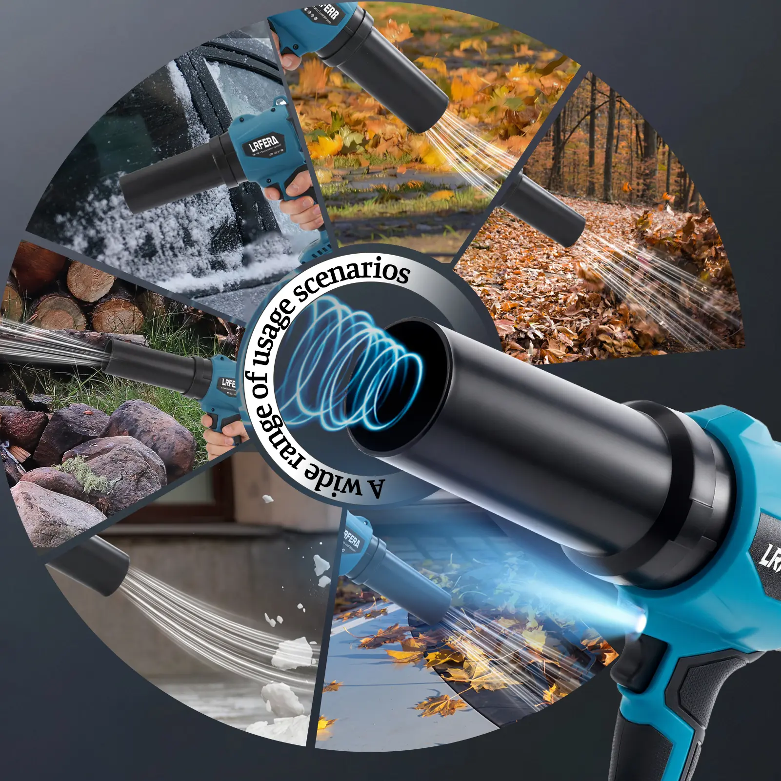 Leaf blower and vacuuming two functions with 3speed modes,Leaf Blower Cordless - 21V Powerful Electric Leaf Blower with 2 x 4.0Ah Batteries and Charger
