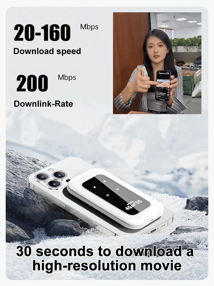 Plug & Play Portable WiFi Hotspot – Lifetime Access, Works Across All Networks