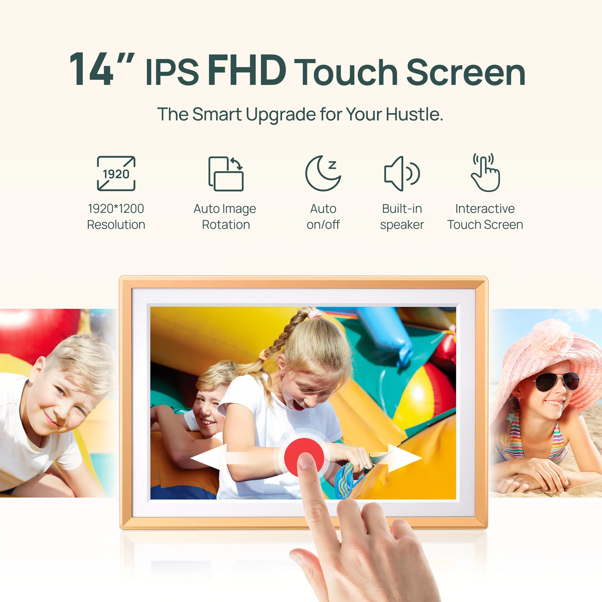 WiFi Digital Photo Frame – Touchscreen Smart Frame for Instantly Sharing Photos & Videos with Unlimited Cloud Storage