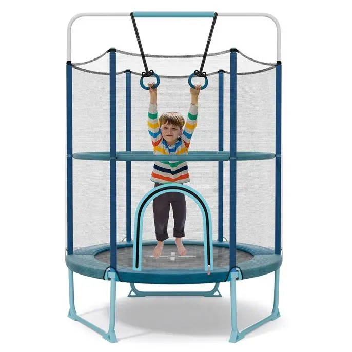 55"/60" Trampoline for Kids, No-Gap Jumping Mat, Easy to Assemble, Indoor/Outdoor, Ideal Gift for Boys and Girls,Summervibes
