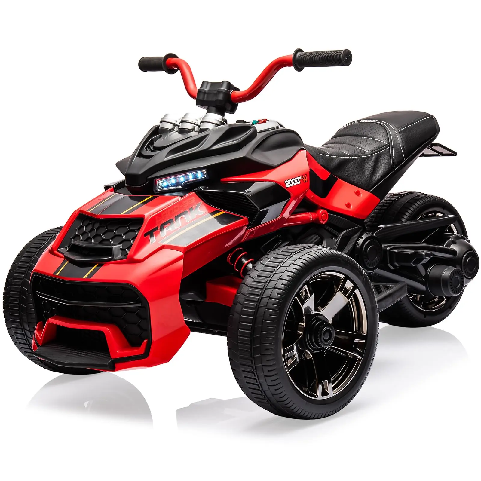 12V Electric 3-Wheel Ride-On Vehicle – Dual Motors, LED Lights, Music & USB, Fun for Kids Ages 3–7