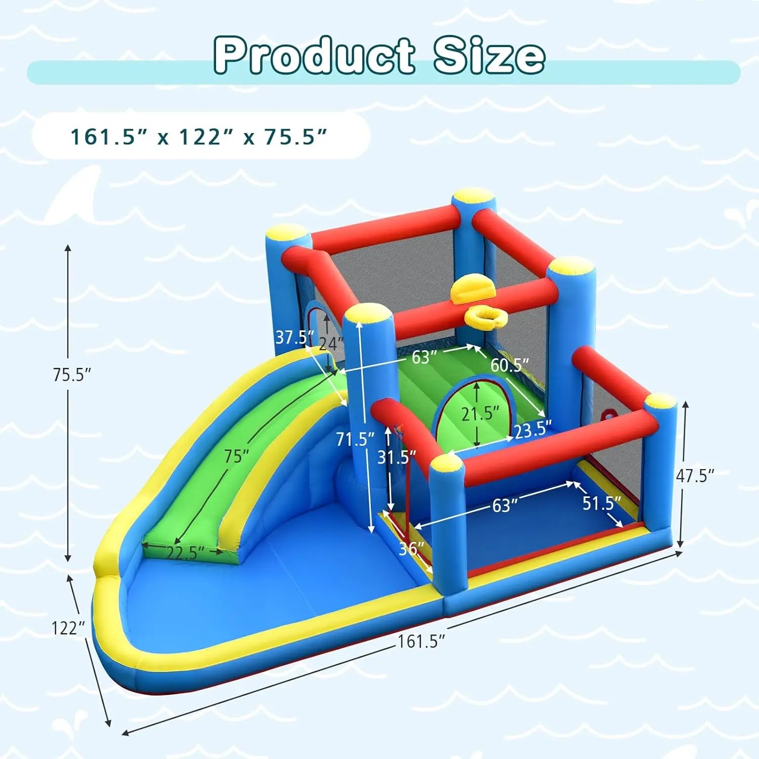 2-Tier Kids Water Table – 100PCS DIY Waterways Playset with Pump for Backyard, Beach & Poolside Summer Fun