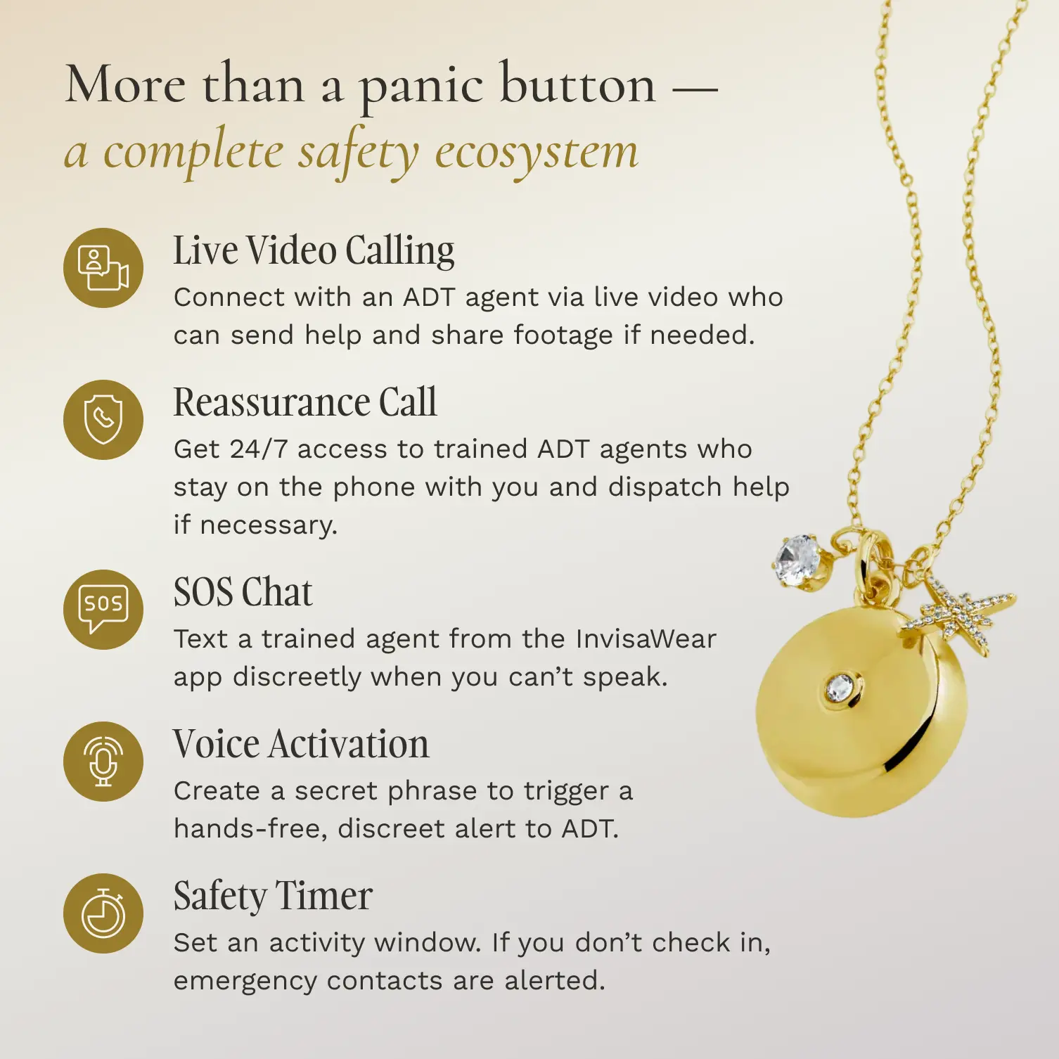 Safety Device - Star Burst Charm Necklace