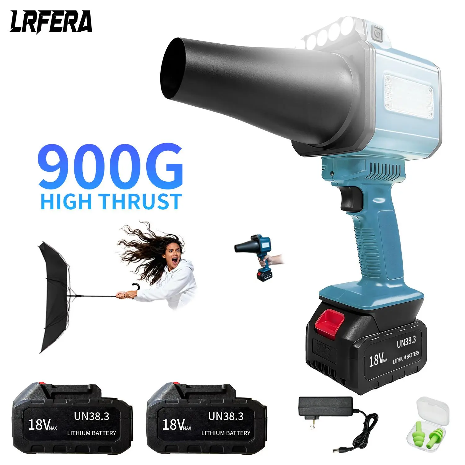 Leaf blower and vacuuming two functions with 3speed modes,Leaf Blower Cordless - 21V Powerful Electric Leaf Blower with 2 x 4.0Ah Batteries and Charger