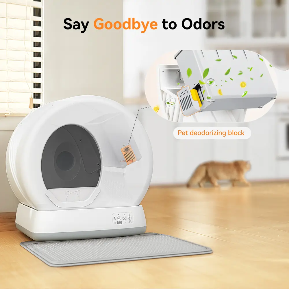 Automatic Self-Cleaning Litter Box – App Control, Odor-Free Design, Ultra-Quiet Operation & Multi-Cat Friendly