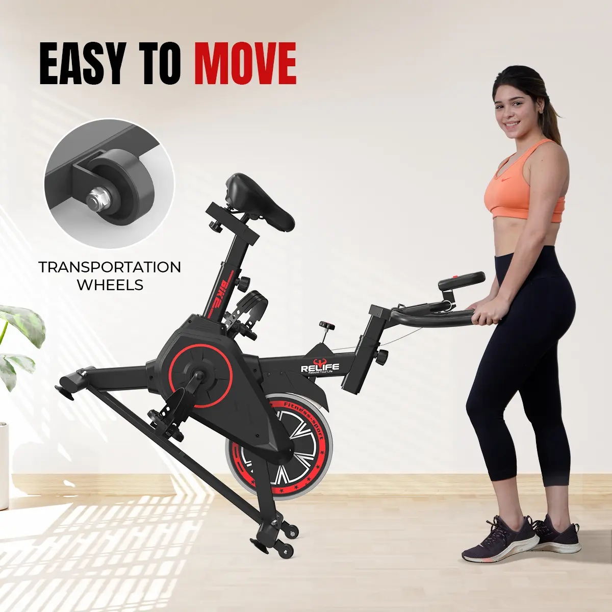 Mini Exercise Bike Compact Stationary Bike Silent Indoor Cycling for Small Space w/Adjustable Seat, Smooth Pedal & Belt Drive