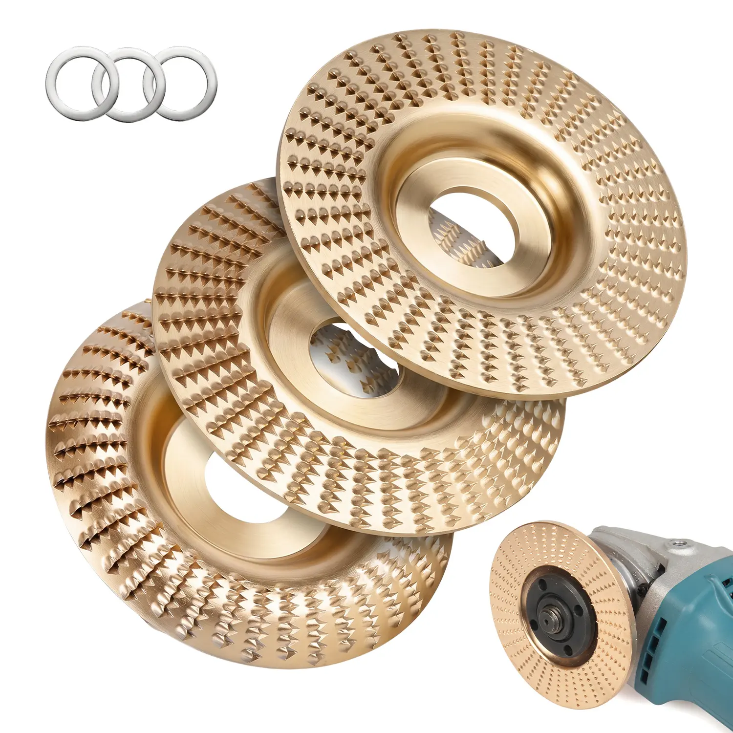 3PCS Heavy Duty Wood Cutting Wheel & Multi-Purpose Buffing Disc – Fast Material Removal & Mirror Finish for DIY & Contractor