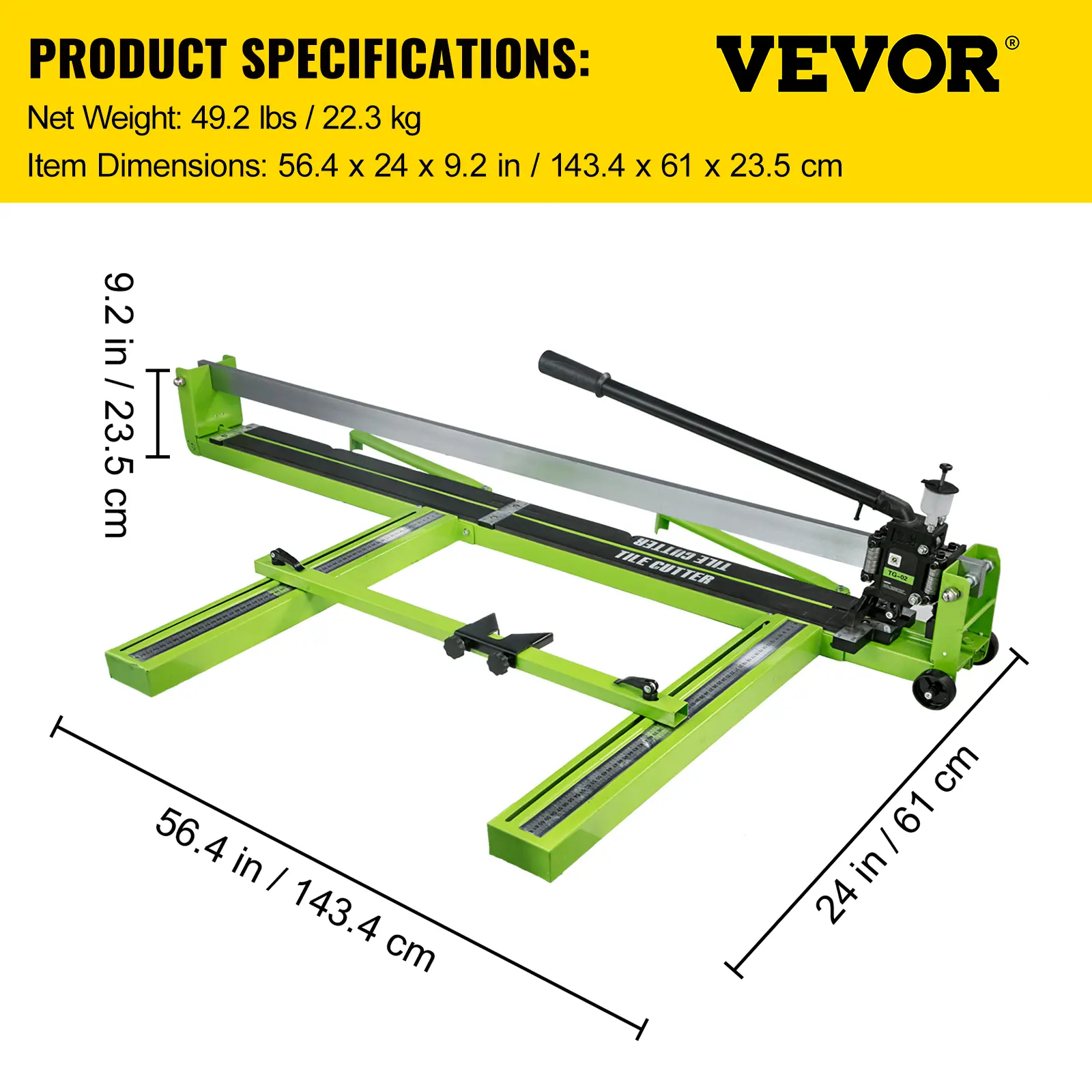 Manual Tile Cutter All-Steel Frame 32-48 inch Tile Cutting Machine with Laser Guide and Bonus Spare Cutter,Tile Cutter Hand Tool for Precision Cutting Porcelain Ceramic Floor Tiles