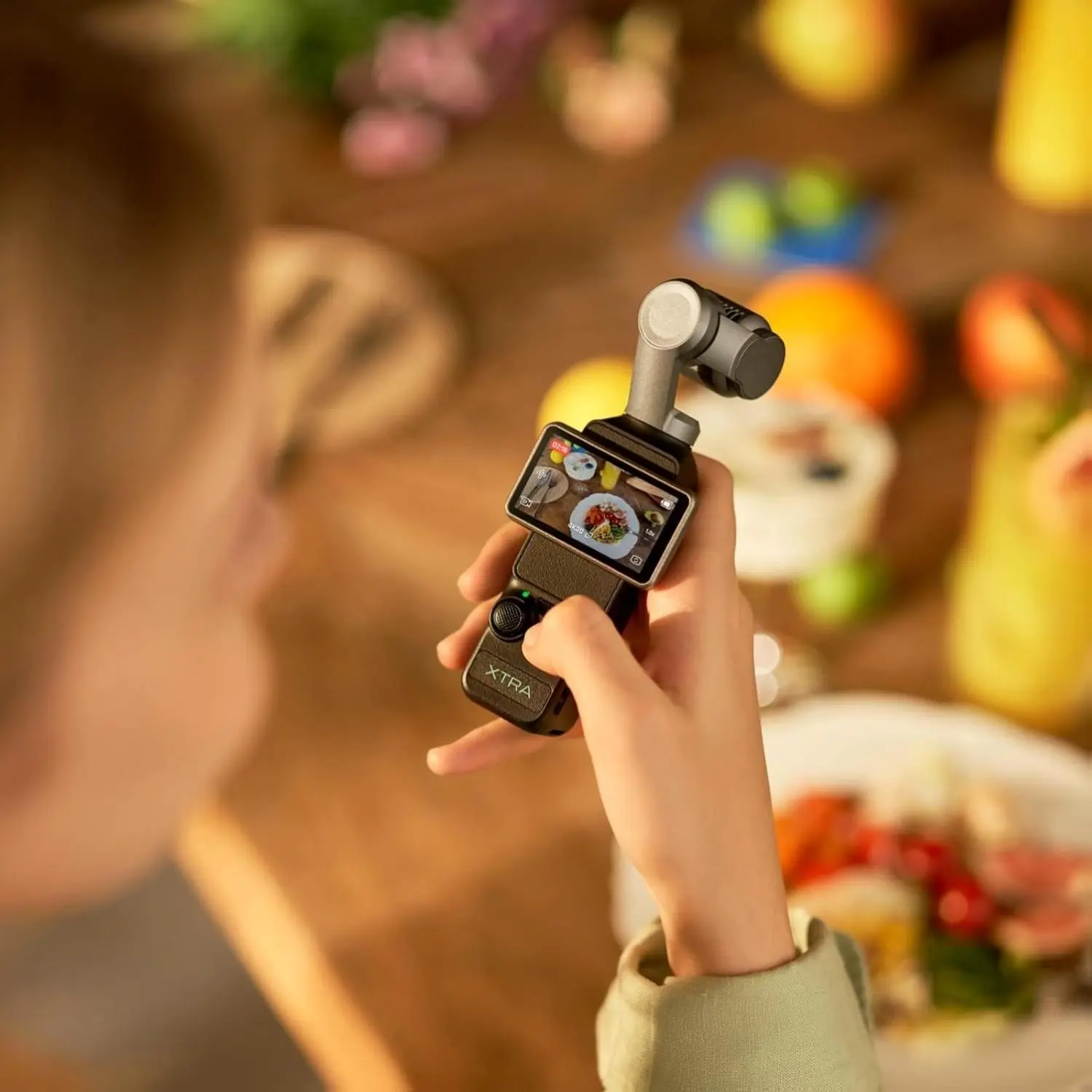 4K Vlogging Camera – 1" CMOS Sensor, 3-Axis Gimbal Stabilizer & Smart Face Tracking for Smooth Pro-Quality Videos