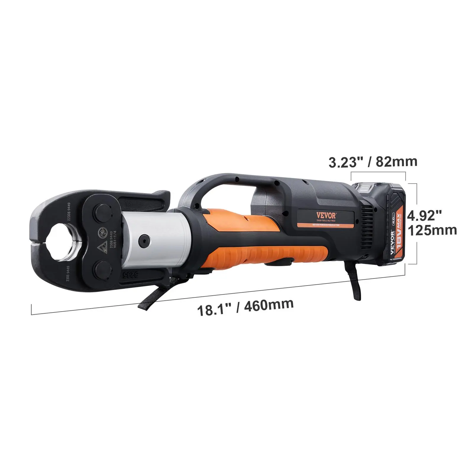 Press Tool, 18V Electric Pipe Crimping Tool for 1/2" to 2" Stainless Steel