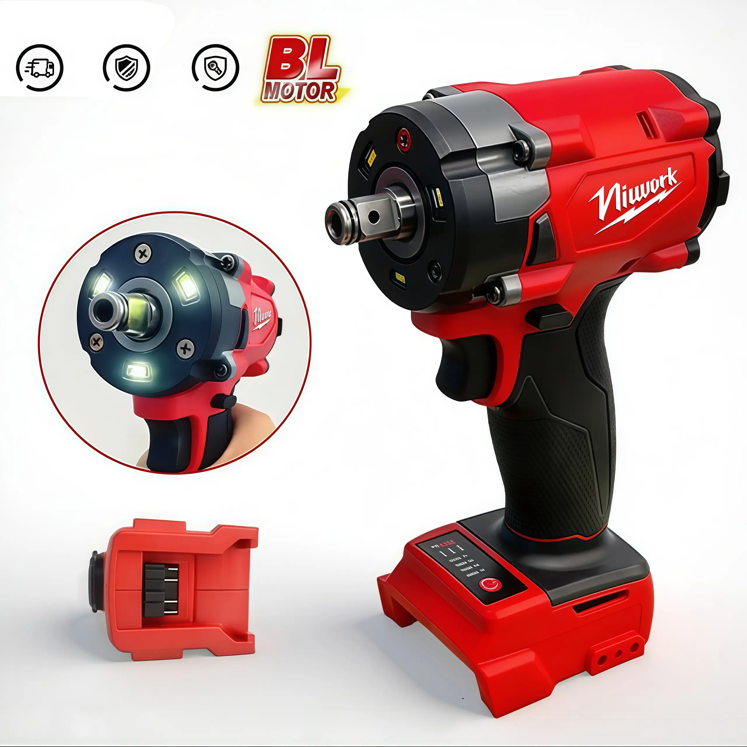 Brushless lmpact Wrench 1/2" 350N LOWTorque