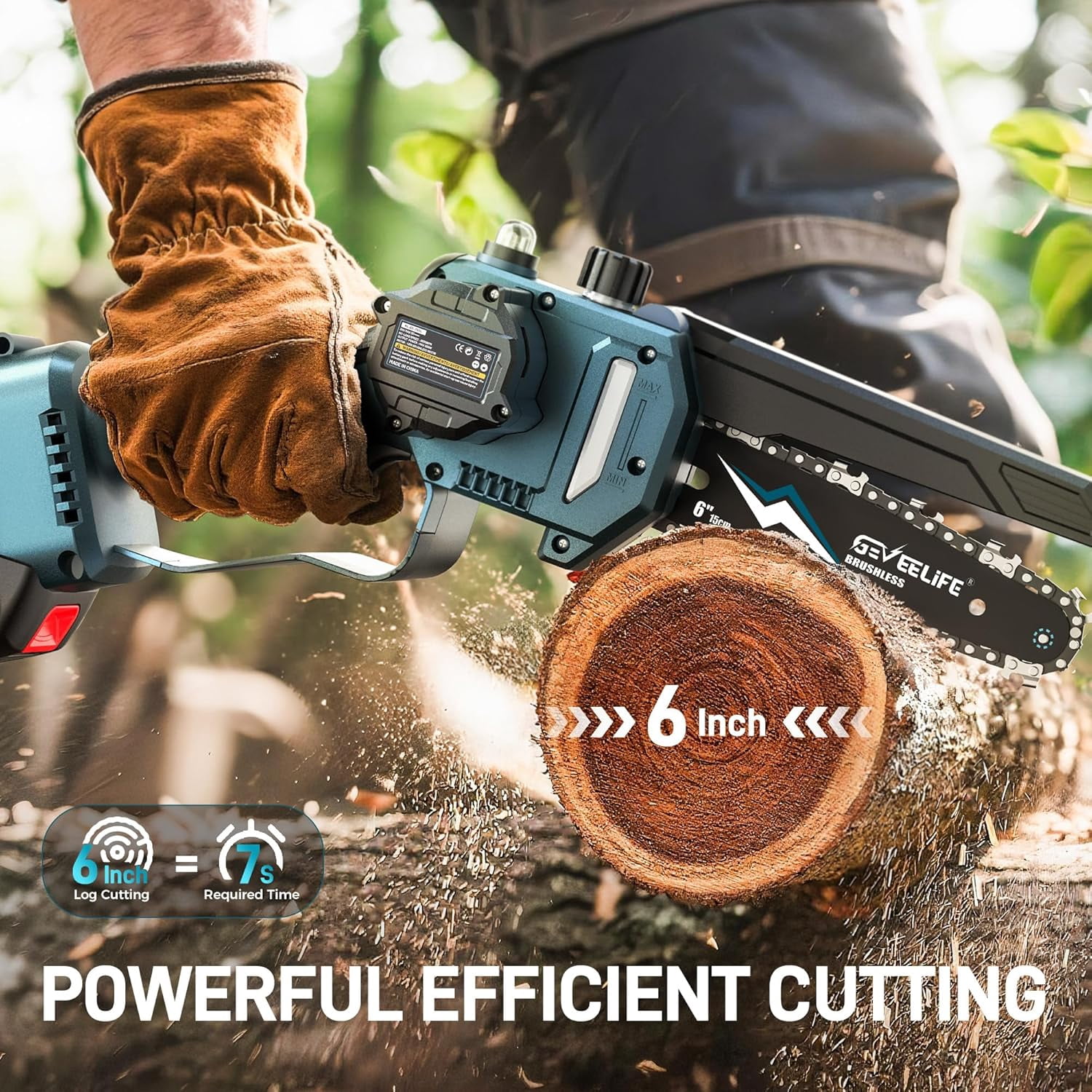 2-in-1 Cordless Electric Pole Saw & Mini Chainsaw Kit
