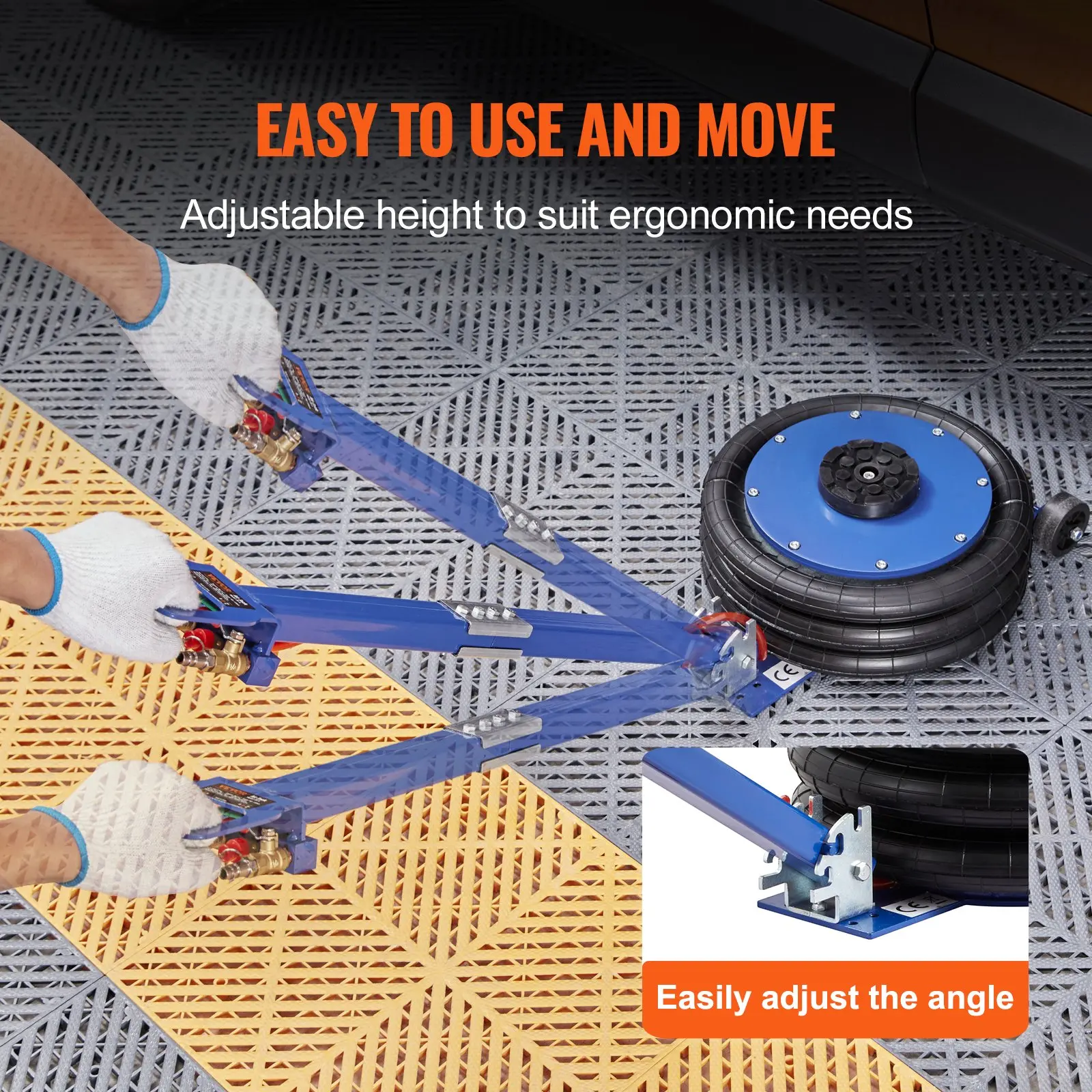 Air Bag Jack, triple bag air jack for fast lifting, 5 TonPneumatic Airbag Jack with 17.7 In Lift, 1-6 Second Fast Lifting & Steel Pipes for Car, SUV, Pickup Truck Repair