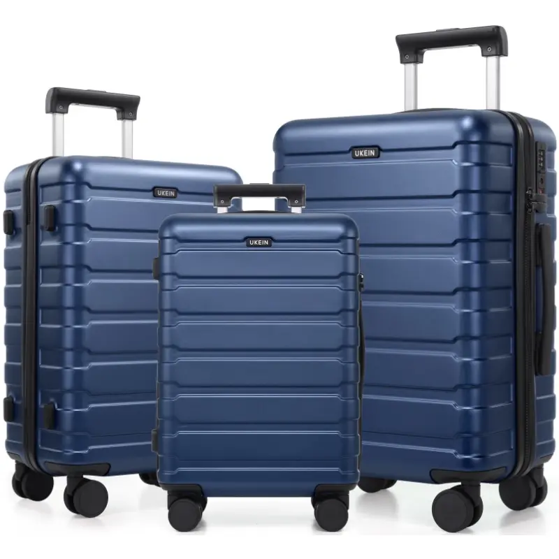 3-Piece Luggage Set 20"/24"/28" Hardside Suitcases with Double Spinner Wheels TSA Lock Lightweight Durable Travel Luggage Set #Summervibes