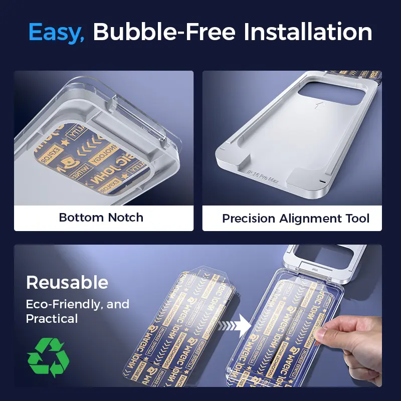 [*Please specify your phone model when ordering*] Premium upgraded privacy screen protector, dustproof and bubble-free design, ultra-clear.