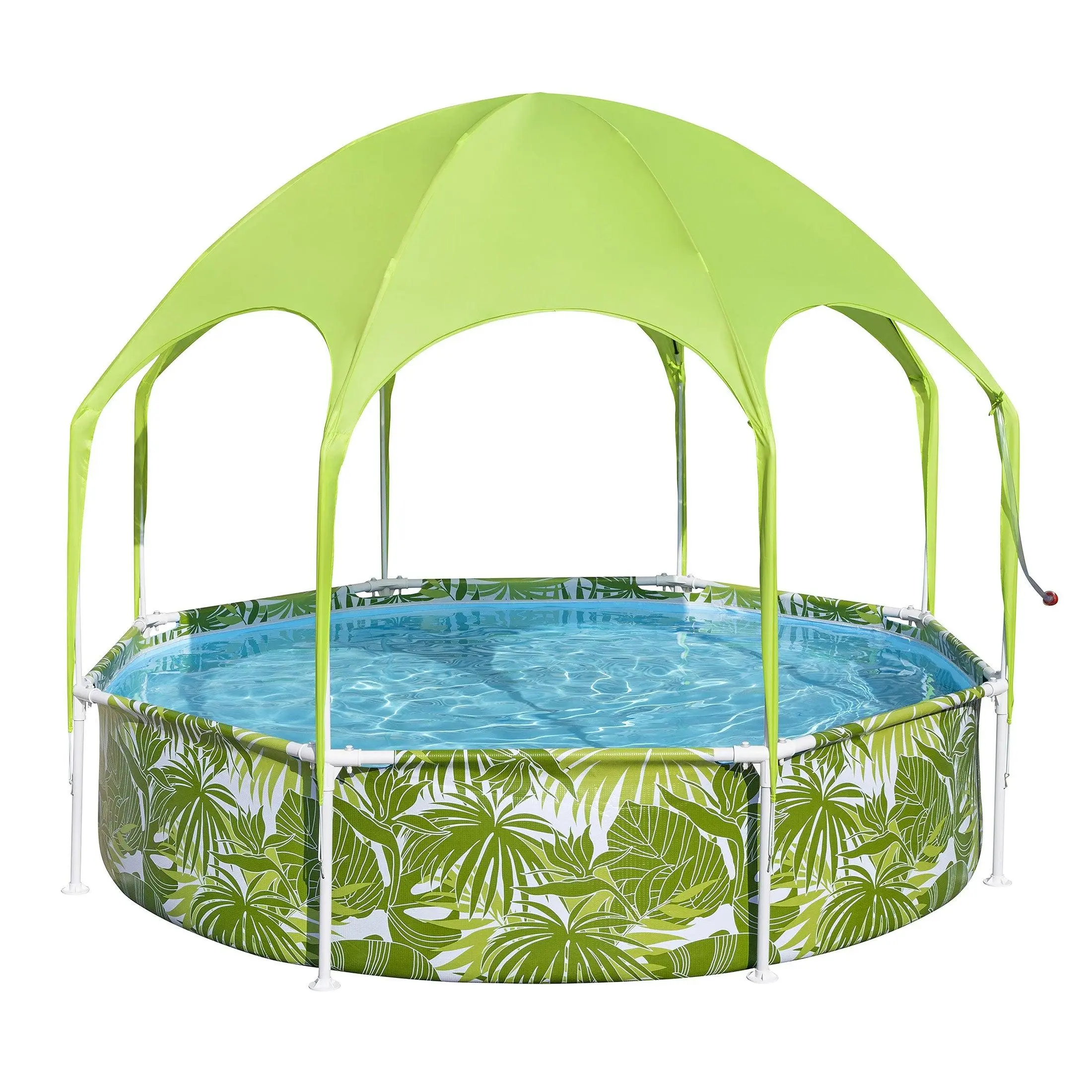 Kids Splash Pool with Sunshade Canopy – Round Above-Ground Pool for Cool, Safe Summer Backyard Fun