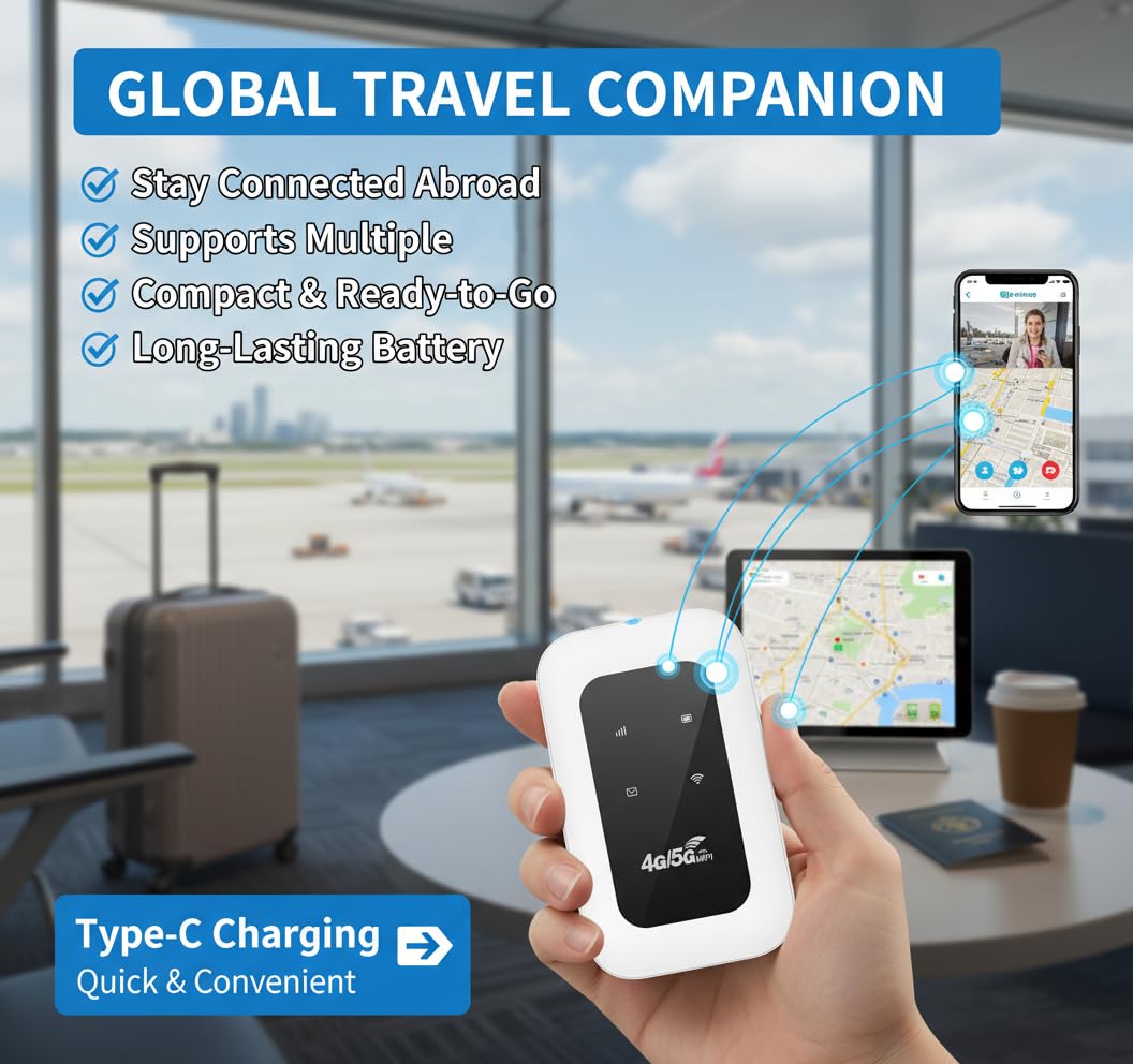Plug & Play Portable WiFi Hotspot – Lifetime Access, Works Across All Networks