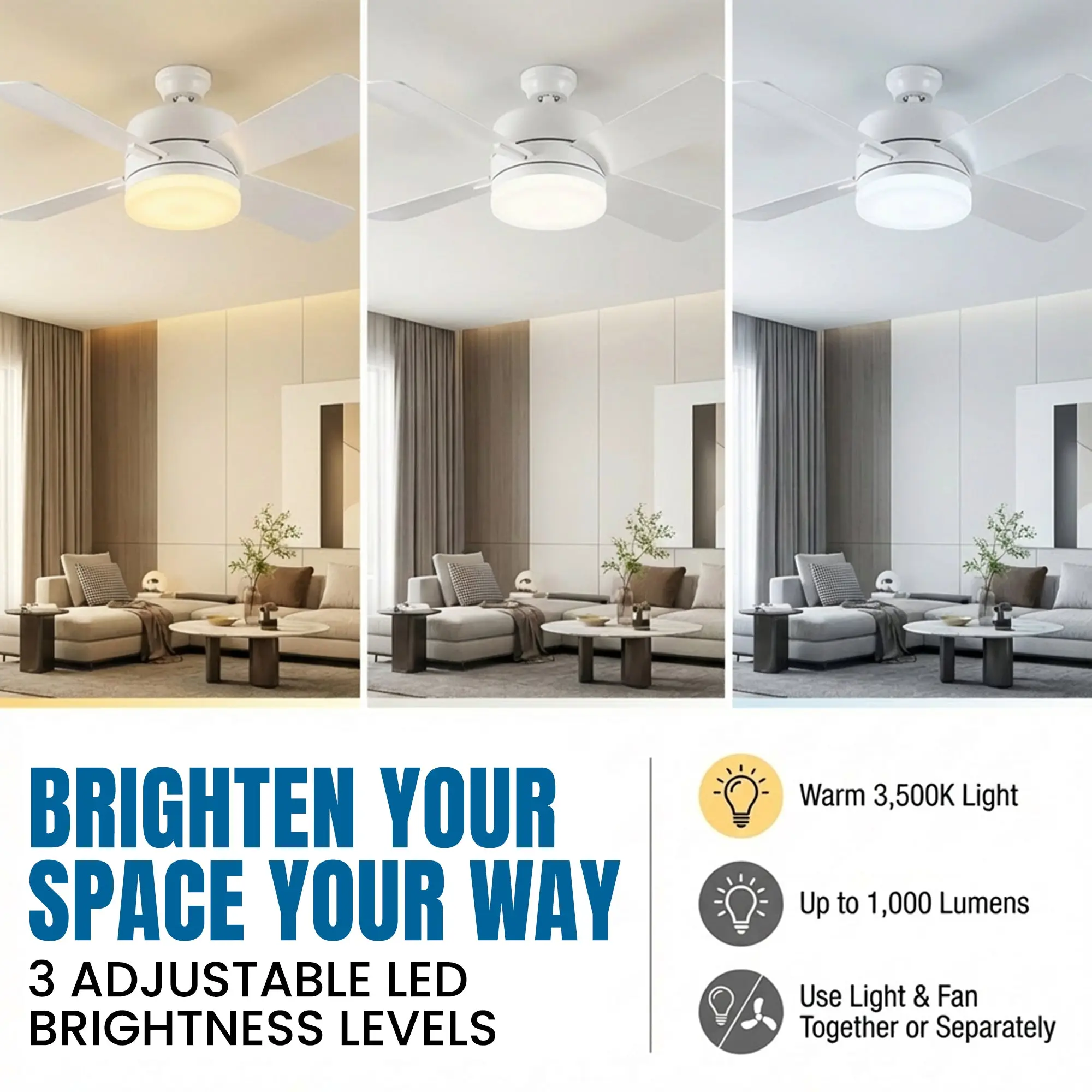 Socket Fan - Remote Controlled Socket Ceiling Fan & Light
