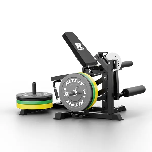 3-in-1 Multifunctional Home Gym Strength Training Equipment - Leg Extension, Leg Curl & Hip Thrust Glute Device, 325LB Capacity, 4 Adjustable Backrest Angles, 2'' Weight Plates,