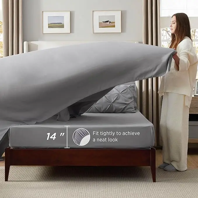 Soft Pintuck Comforter Set – 4/7 Piece Ultra-Soft All-Season Bedding Set with Elegant Hotel-Style Design