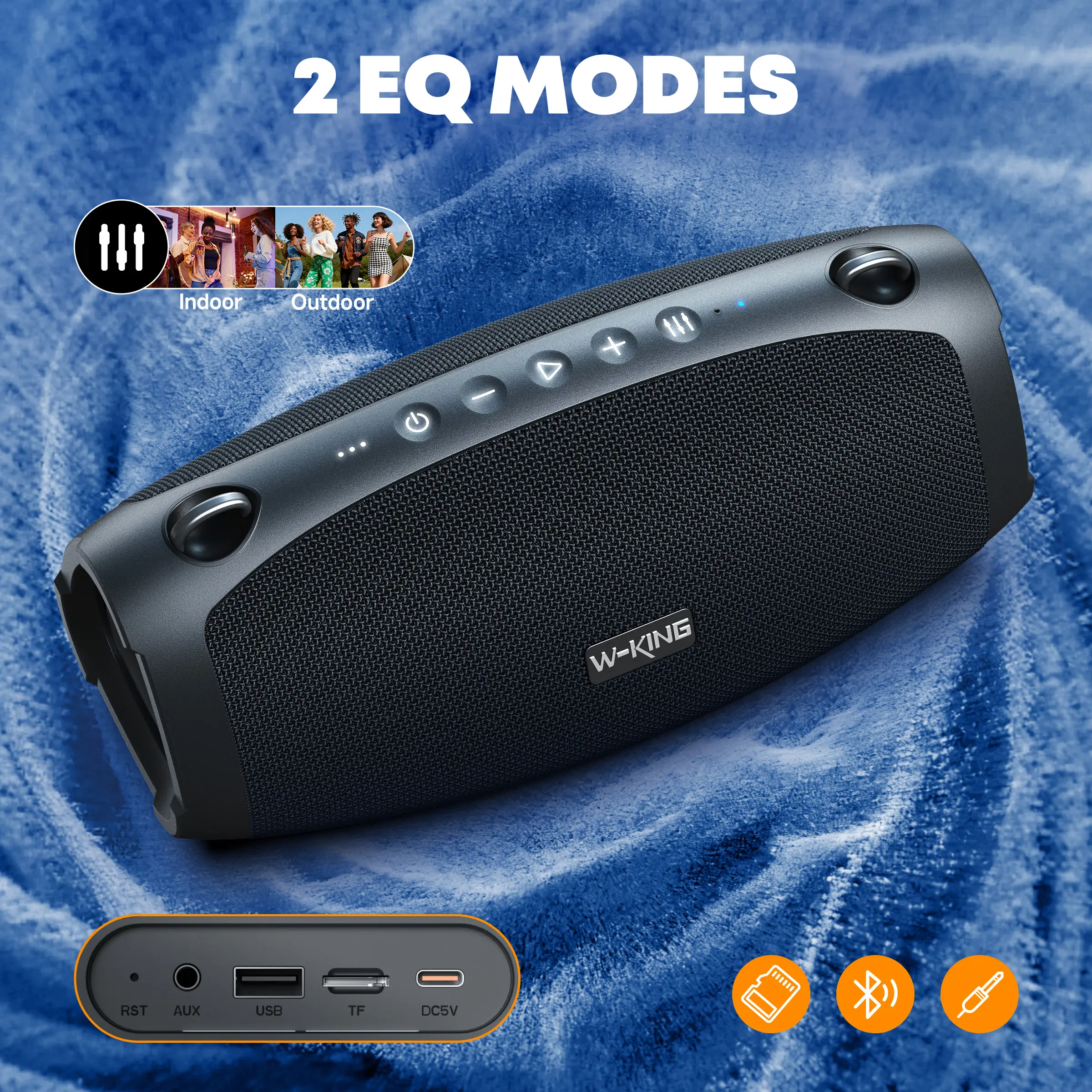 120W Bluetooth Speaker with Wireless Mic – IPX6 Waterproof, 42H Playtime, Deep Bass & Outdoor Party Ready