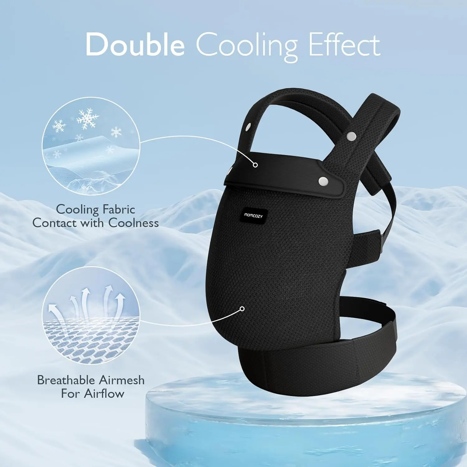 Ergonomic Baby Carrier – Lightweight, Hands-Free Comfort with Lumbar Support for Infants & Toddlers 7–44 lbs