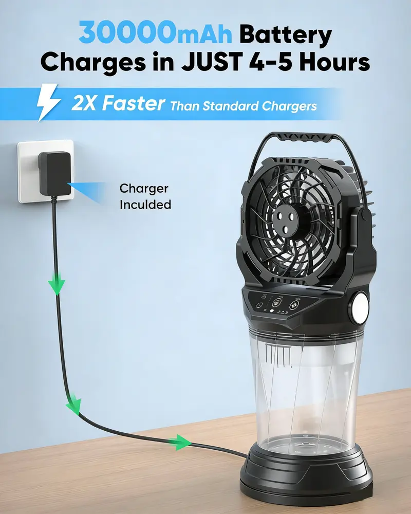 38000mA Portable Misting Fan