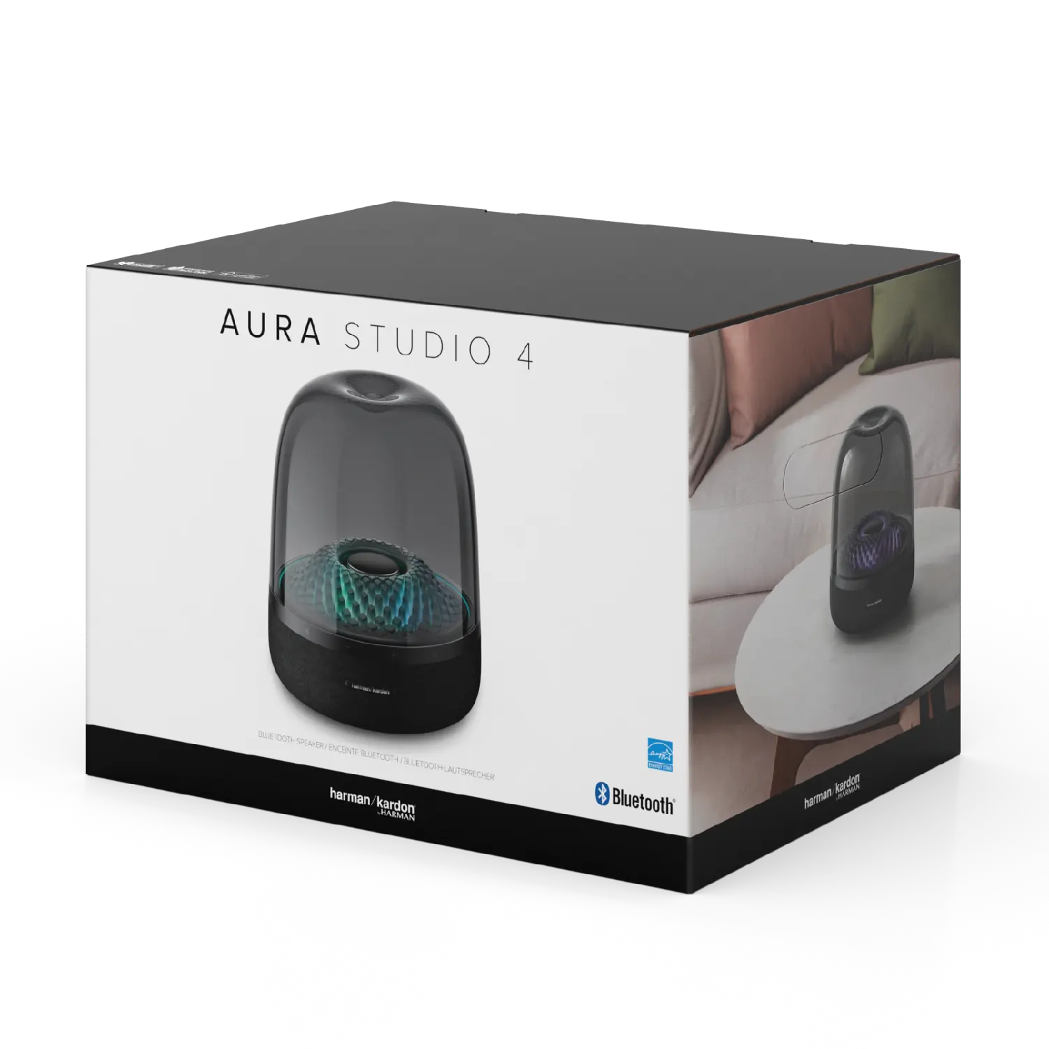 Bluetooth Home Speaker – Premium 360° Sound with Modern Transparent Design