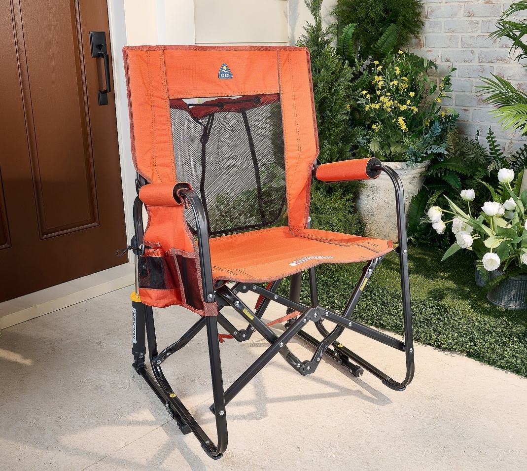 Soon to be sold out clearance-Buy 2 get 2 free,Buy 3 get 3 free Outdoor Pack Away Portable Rocking Chair 350-lb Weight Capacity