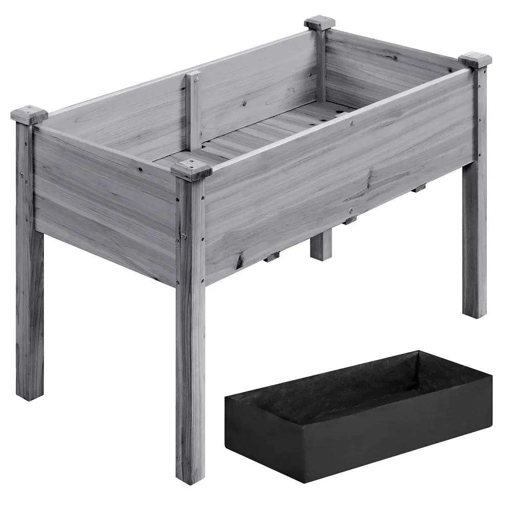 Large Raised Garden Bed Elevated Wooden Horticulture Planter Box with Legs Standing Growing Bed for Gardening/Backyard/Patio/Balcony