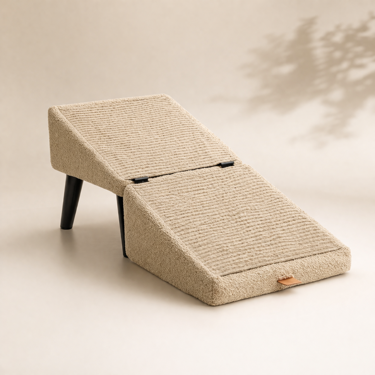 Dog Ramp Ottoman - 2-in-1 Lightweight Folding Ramp for Small Dogs - Suitable for Bed, Couch, and Car
