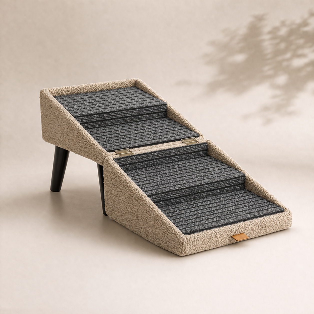 Dog Ramp Ottoman - 2-in-1 Lightweight Folding Ramp for Small Dogs - Suitable for Bed, Couch, and Car