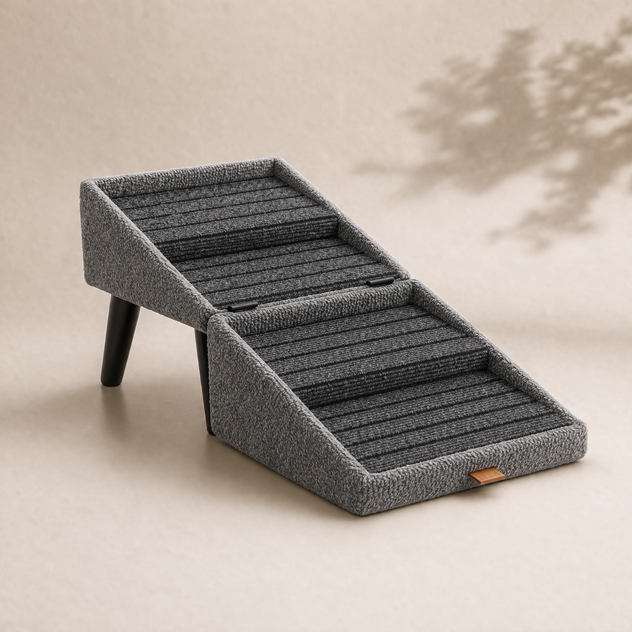 Dog Ramp Ottoman - 2-in-1 Lightweight Folding Ramp for Small Dogs - Suitable for Bed, Couch, and Car
