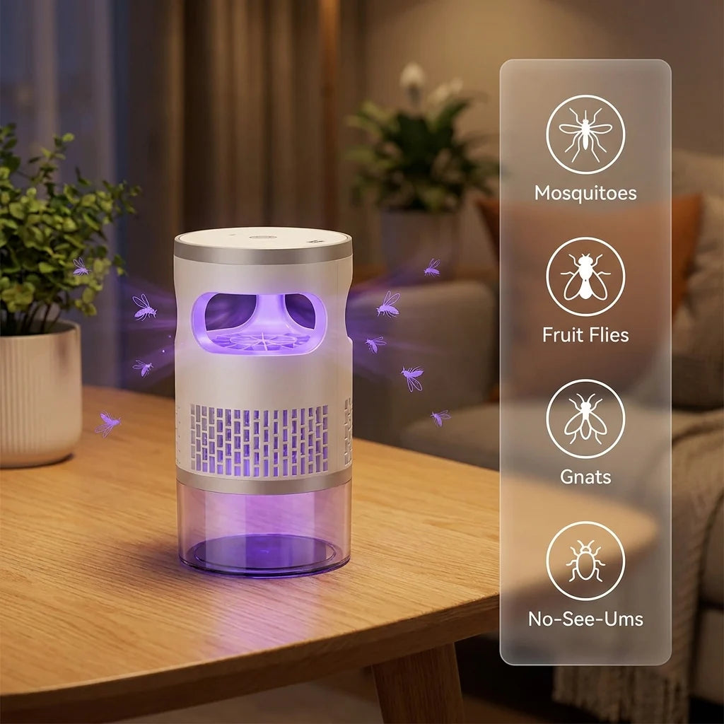 Indoor Flying Insect Trap Quiet UV Mosquito & Gnat Catcher