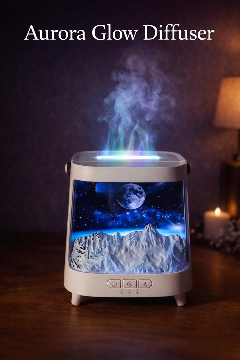 Aurora Glow Aroma Diffuser | Color Changing Humidifier, Relaxation Decor
