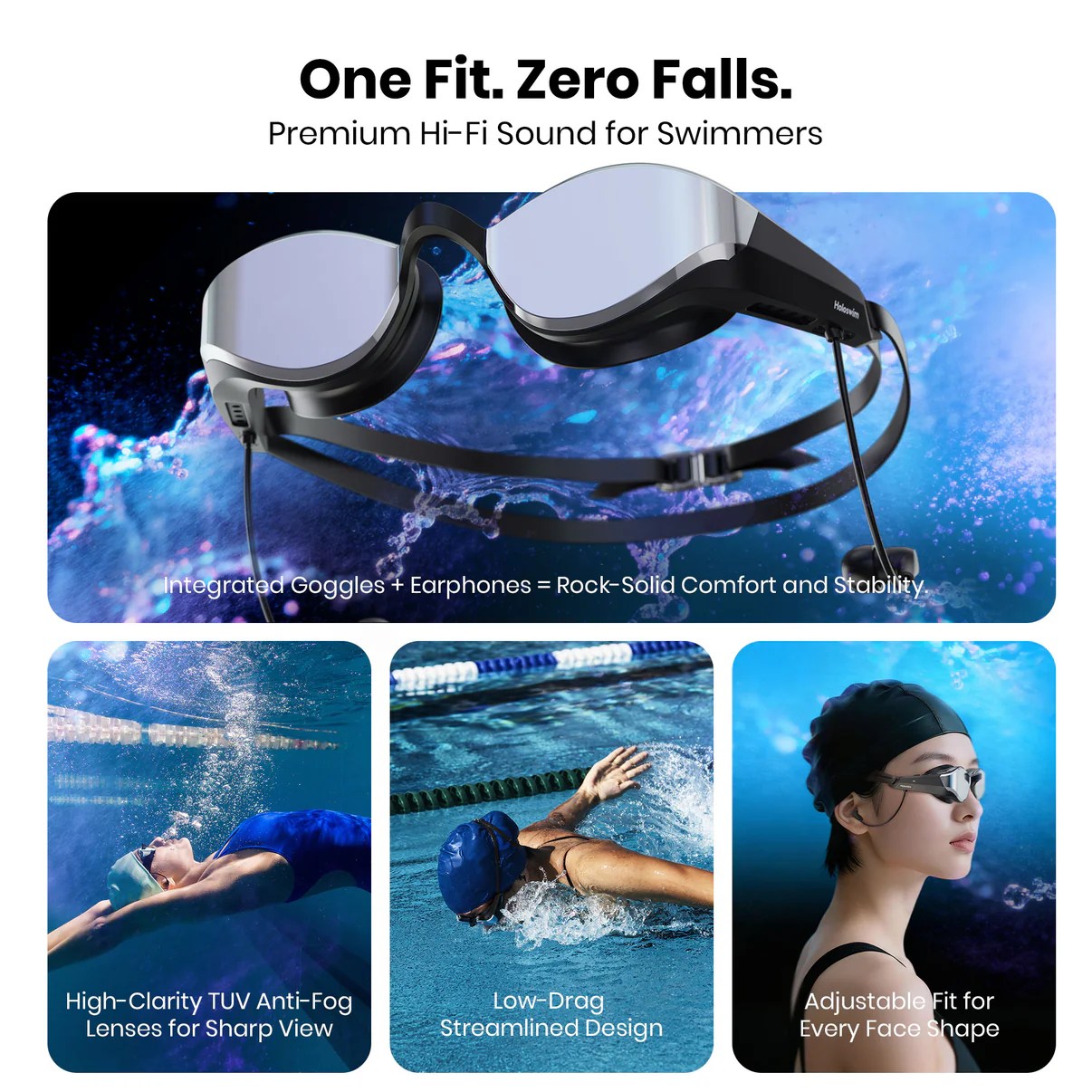 Smart Swim Goggles with Headphones