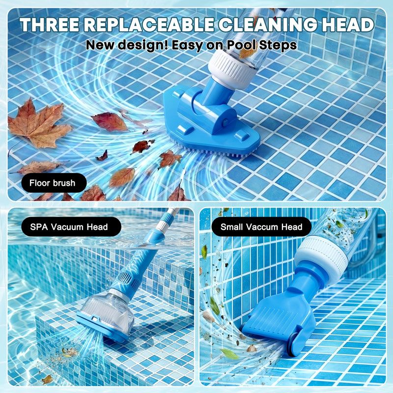 3 in 1 Cordless Pool Vacuum Cleaner Pro