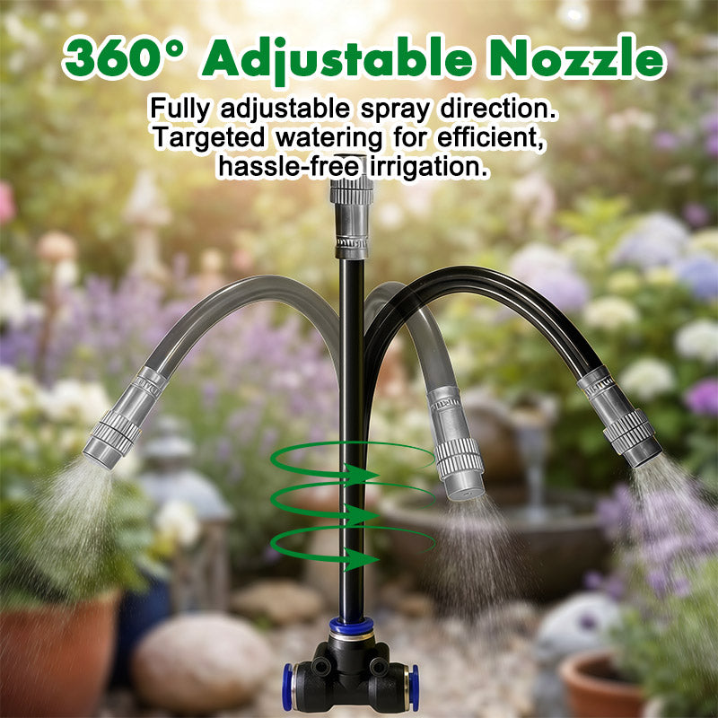 Drip Irrigation Kit with 360° Flexible Hose
