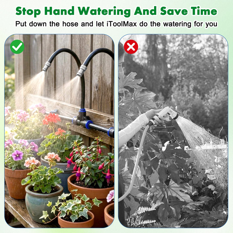 Drip Irrigation Kit with 360° Flexible Hose